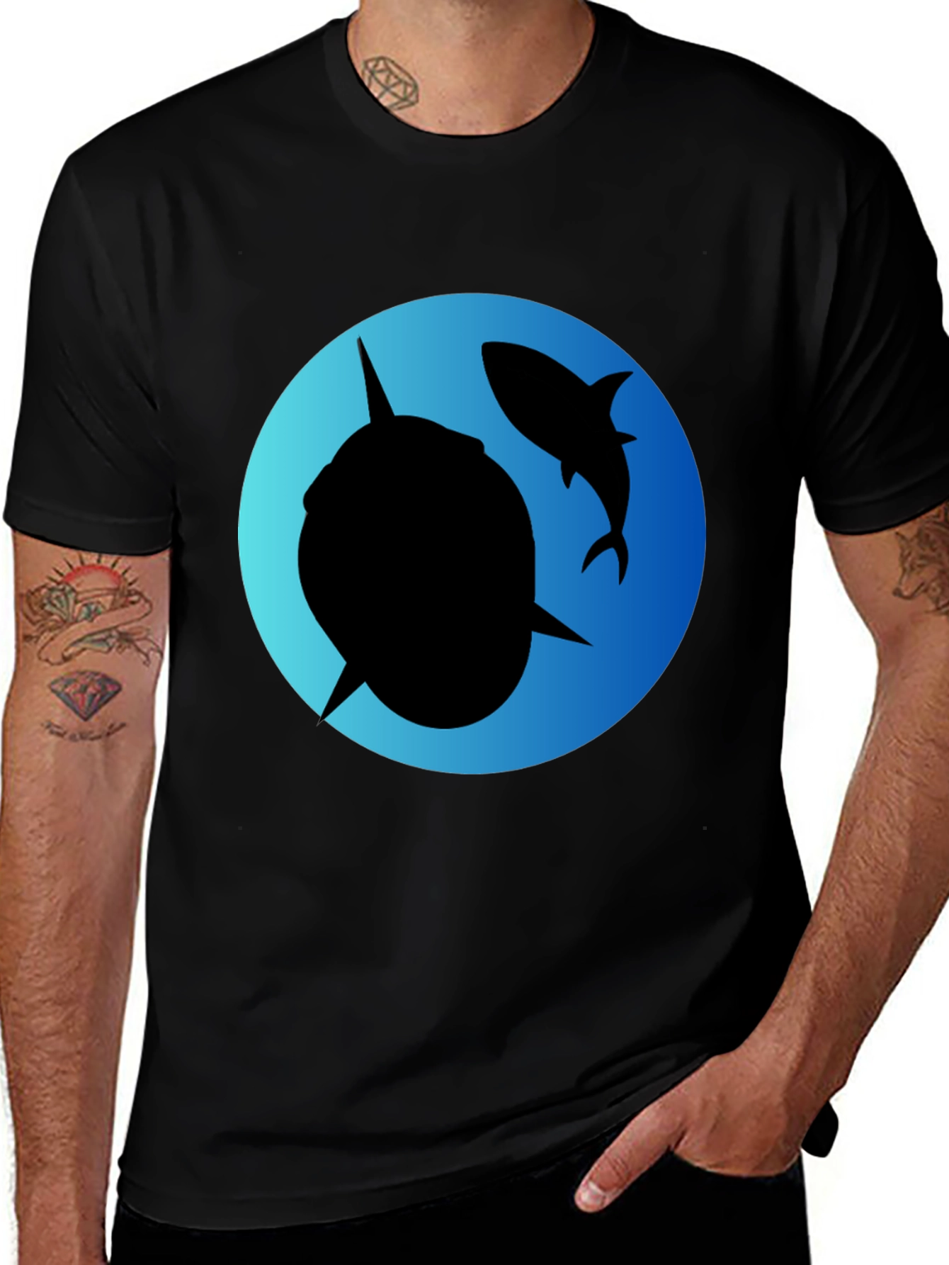 Shark Silhouette Graphic Tee