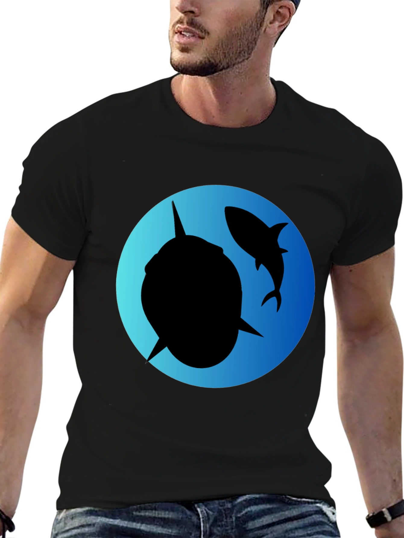 Shark Silhouette Graphic Tee
