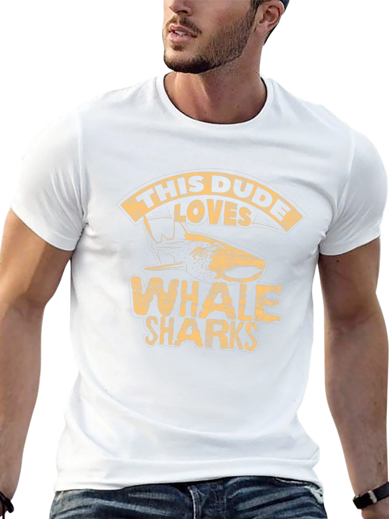 This Dude Loves Whale Sharks Black T-Shirt