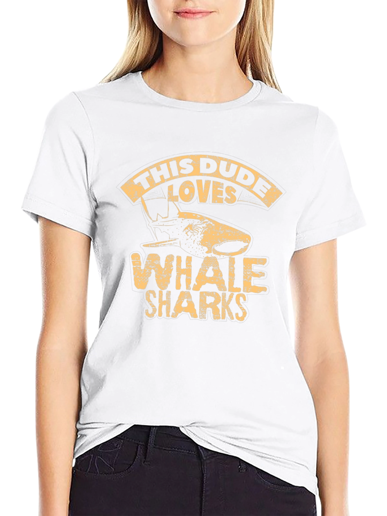This Dude Loves Whale Sharks Black T-Shirt