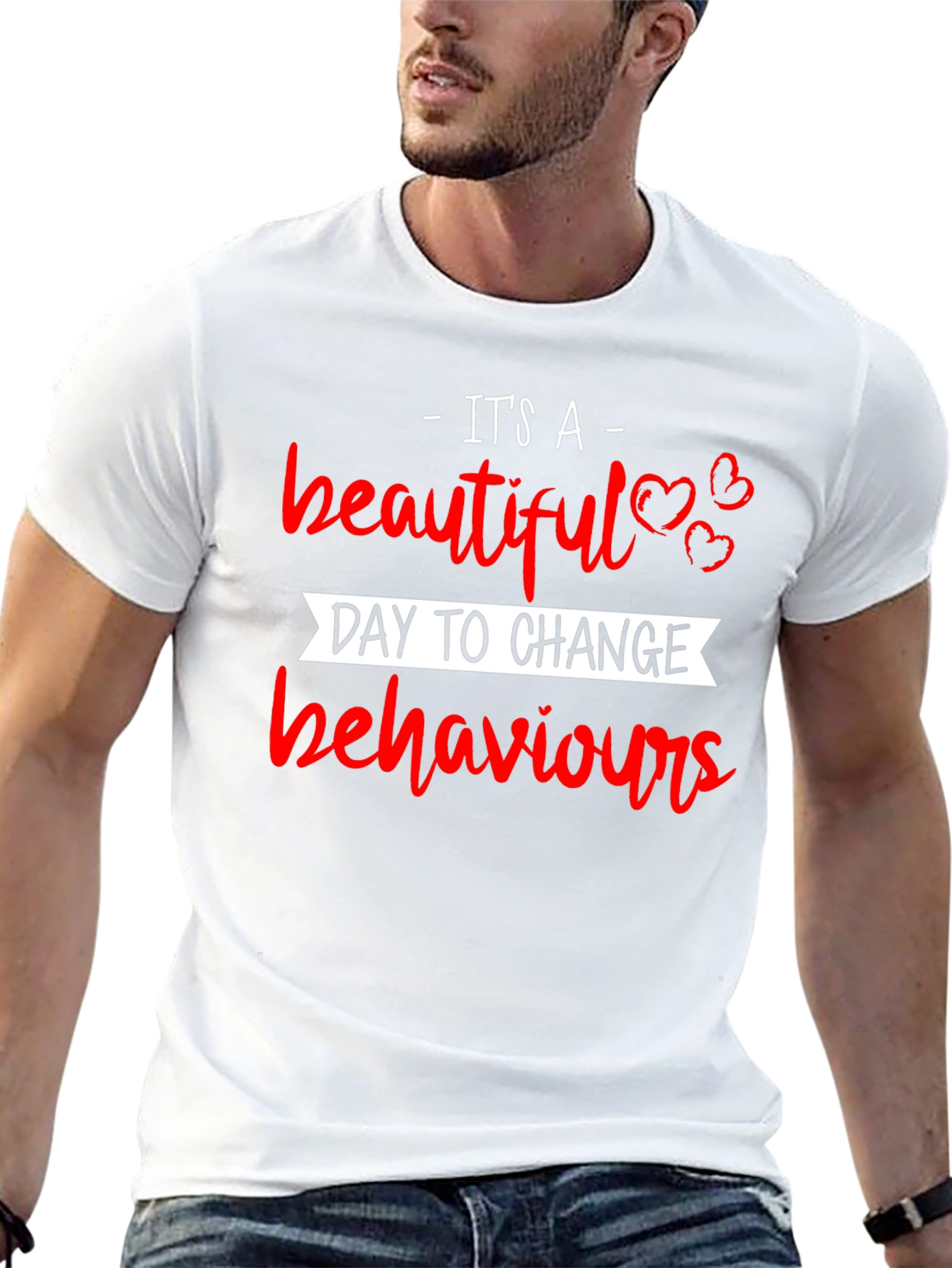 Beautiful Day Change Behaviors Black T-Shirt