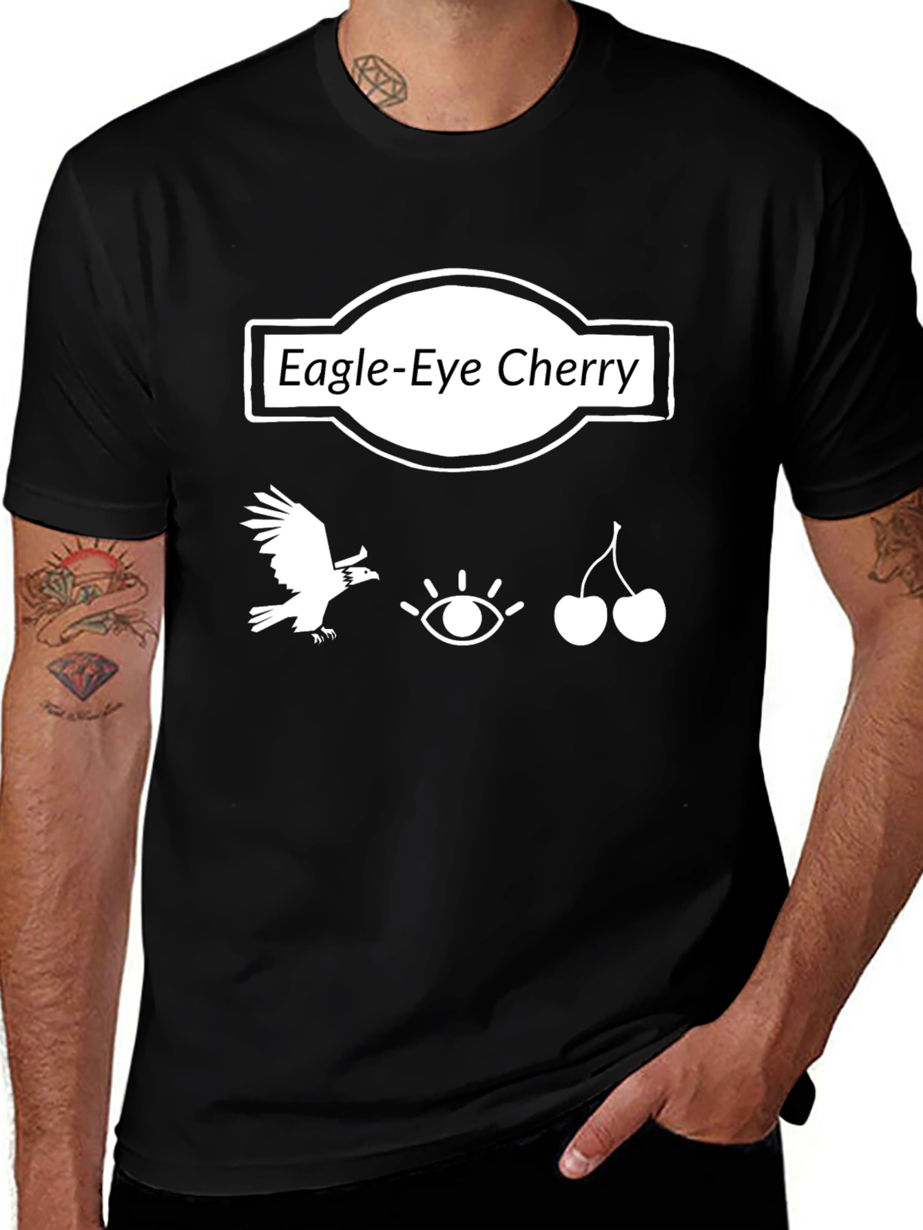 Eagle-Eye Cherry Graphic Tee - Black Cotton T-Shirt