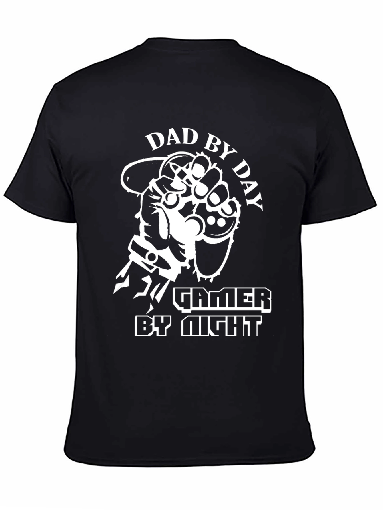 Dad by Day Gamer by Night Black T-Shirt