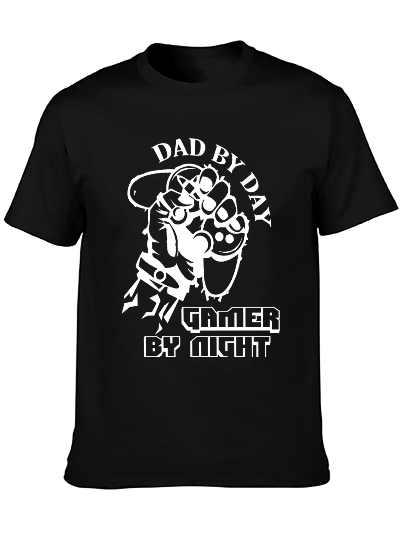 Dad by Day Gamer by Night Black T-Shirt