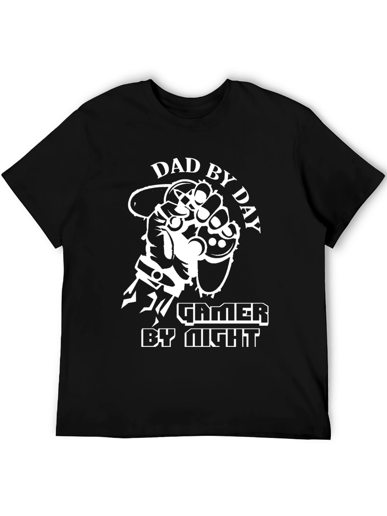 Dad by Day Gamer by Night Black T-Shirt