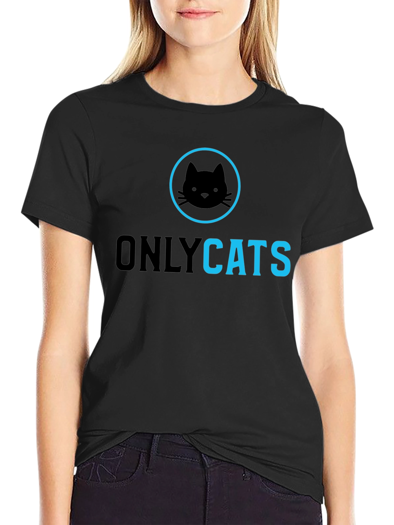 Only Cats Black Graphic Tee - Unisex
