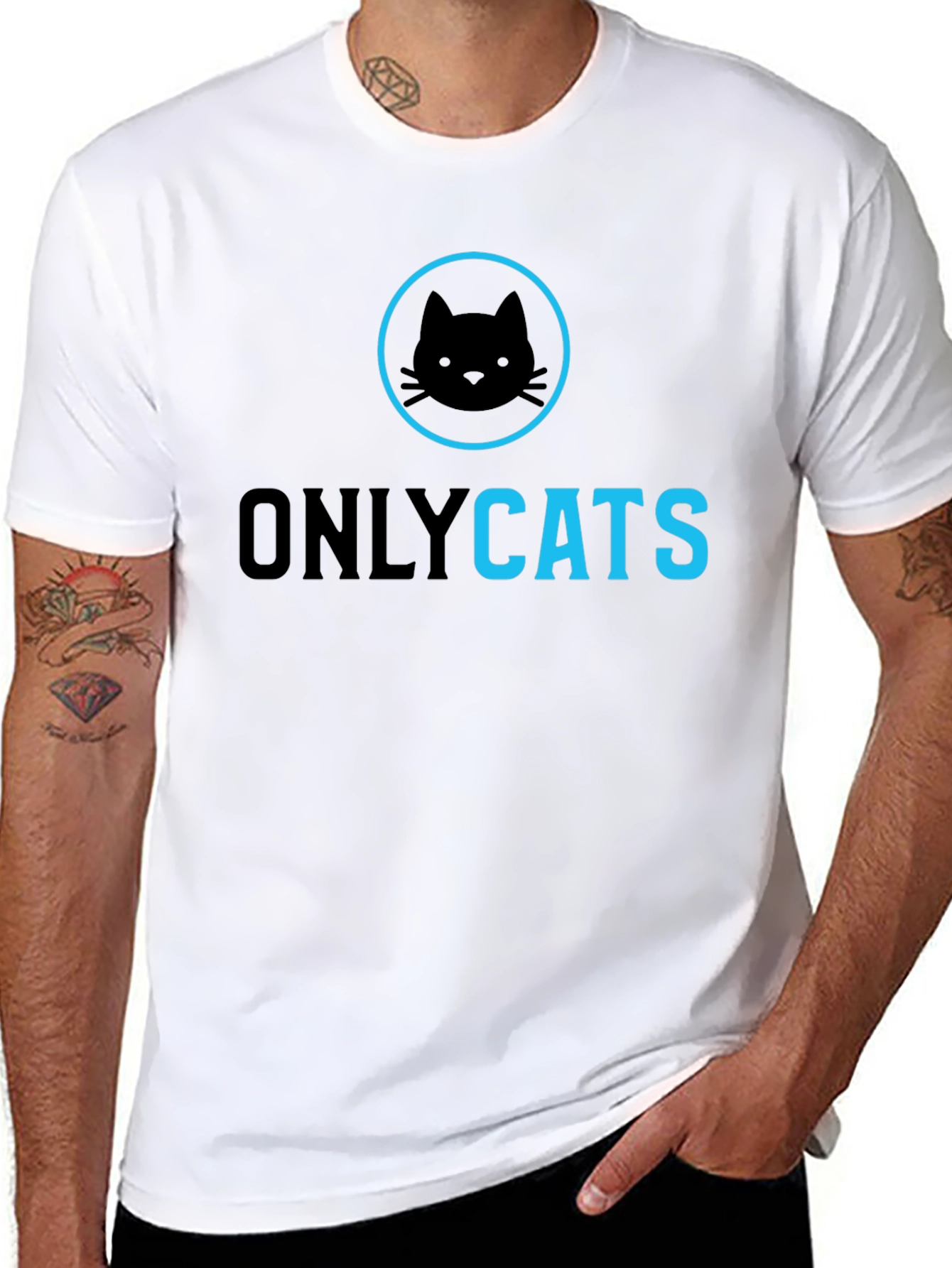 Only Cats Black Graphic Tee - Unisex