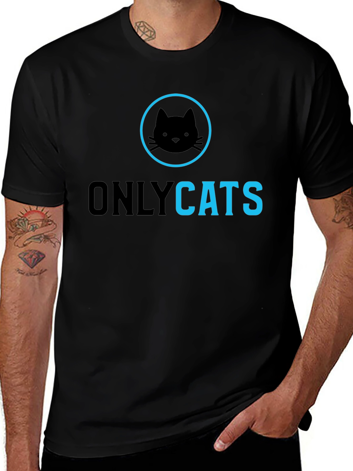 Only Cats Black Graphic Tee - Unisex