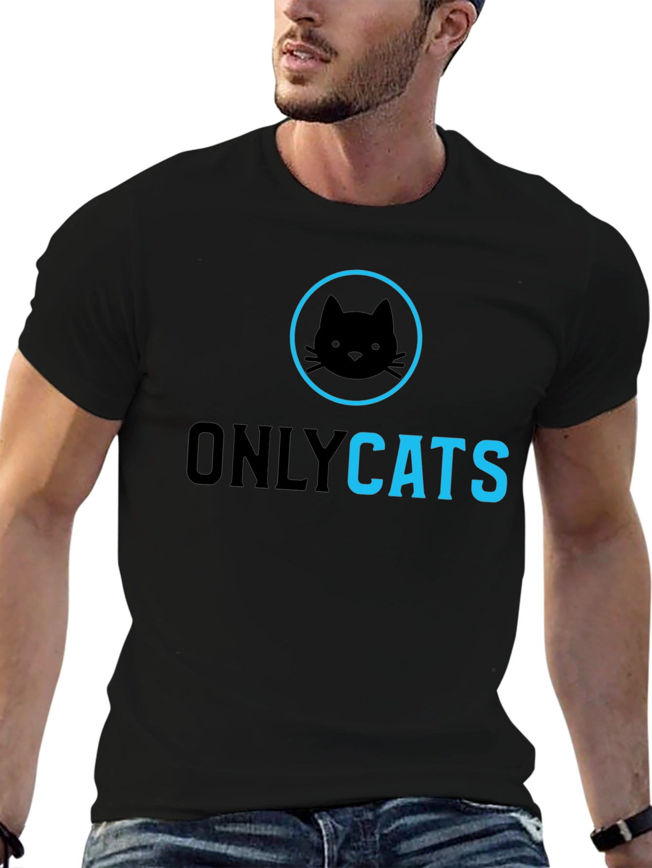 Only Cats Black Graphic Tee - Unisex