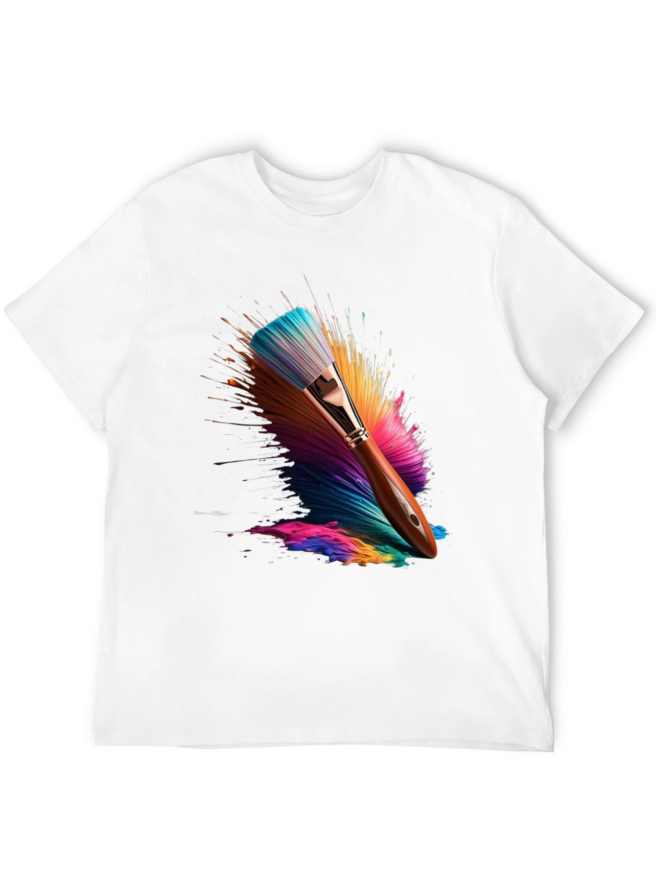 Colorful Paintbrush Graphic T-Shirt