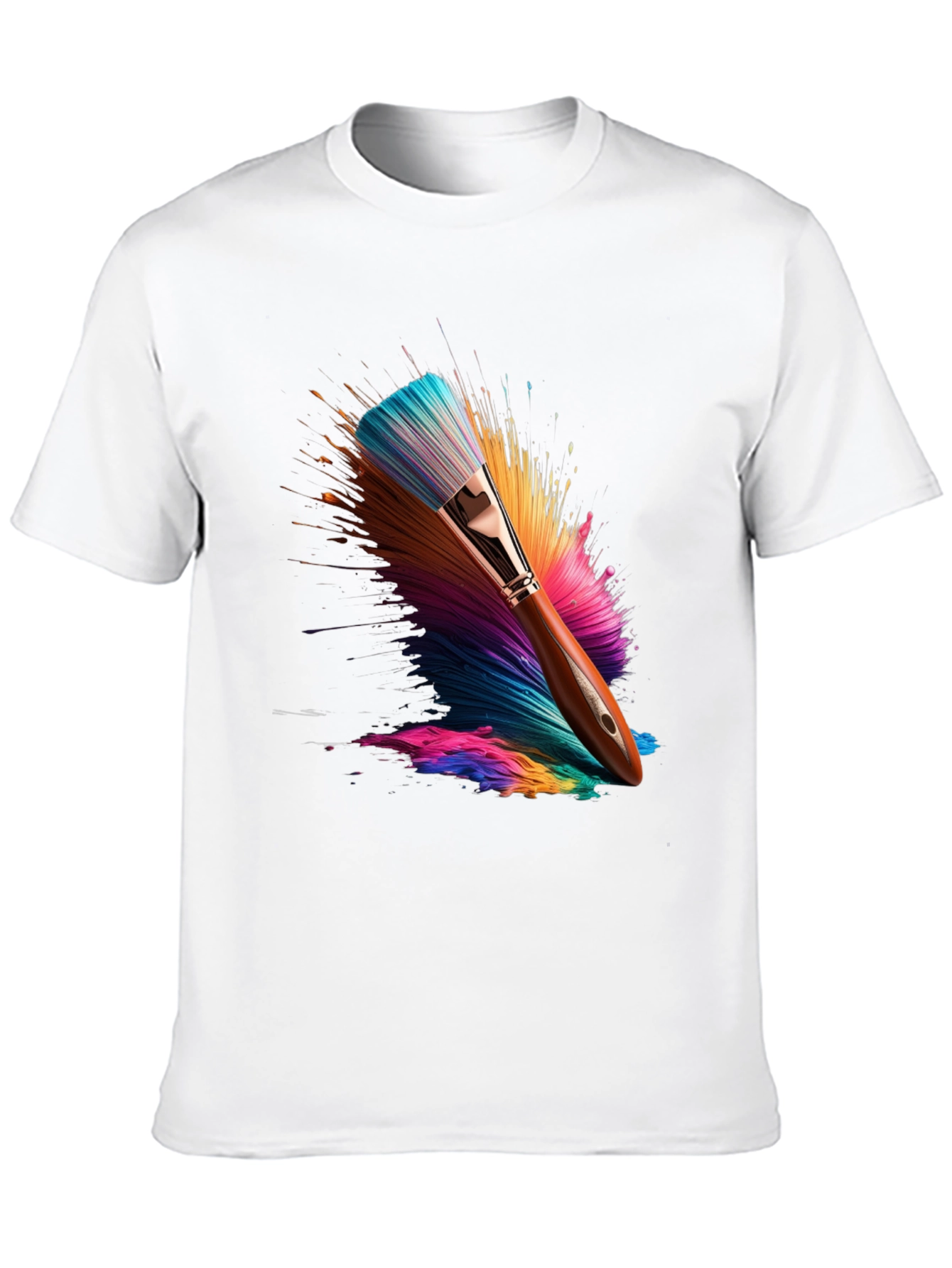 Colorful Paintbrush Graphic T-Shirt