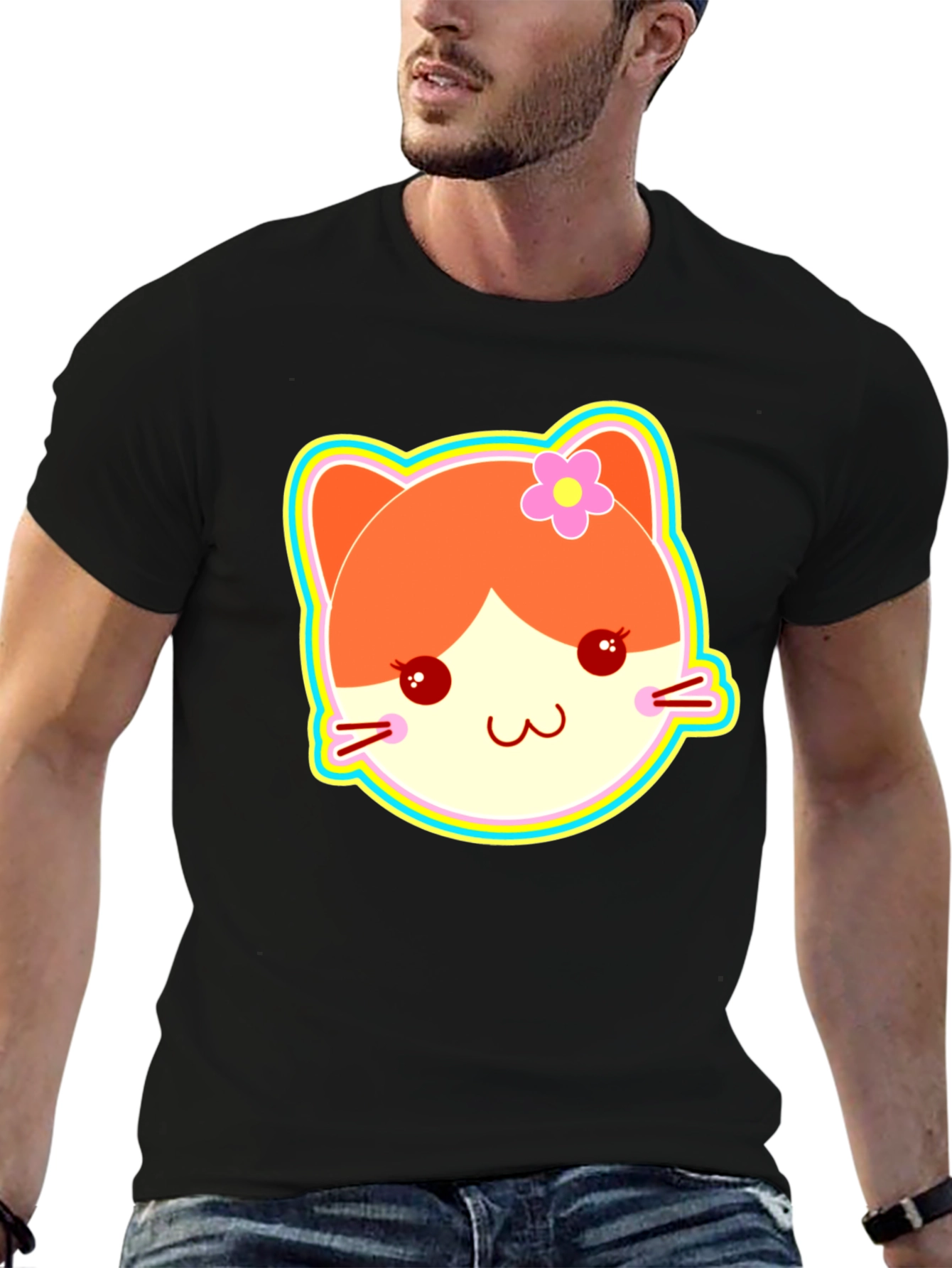 Kawaii Cat Graphic T-Shirt