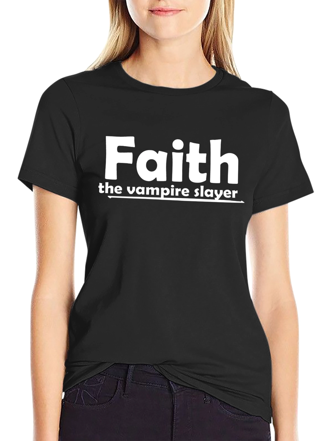Faith the Vampire Slayer Black T-Shirt