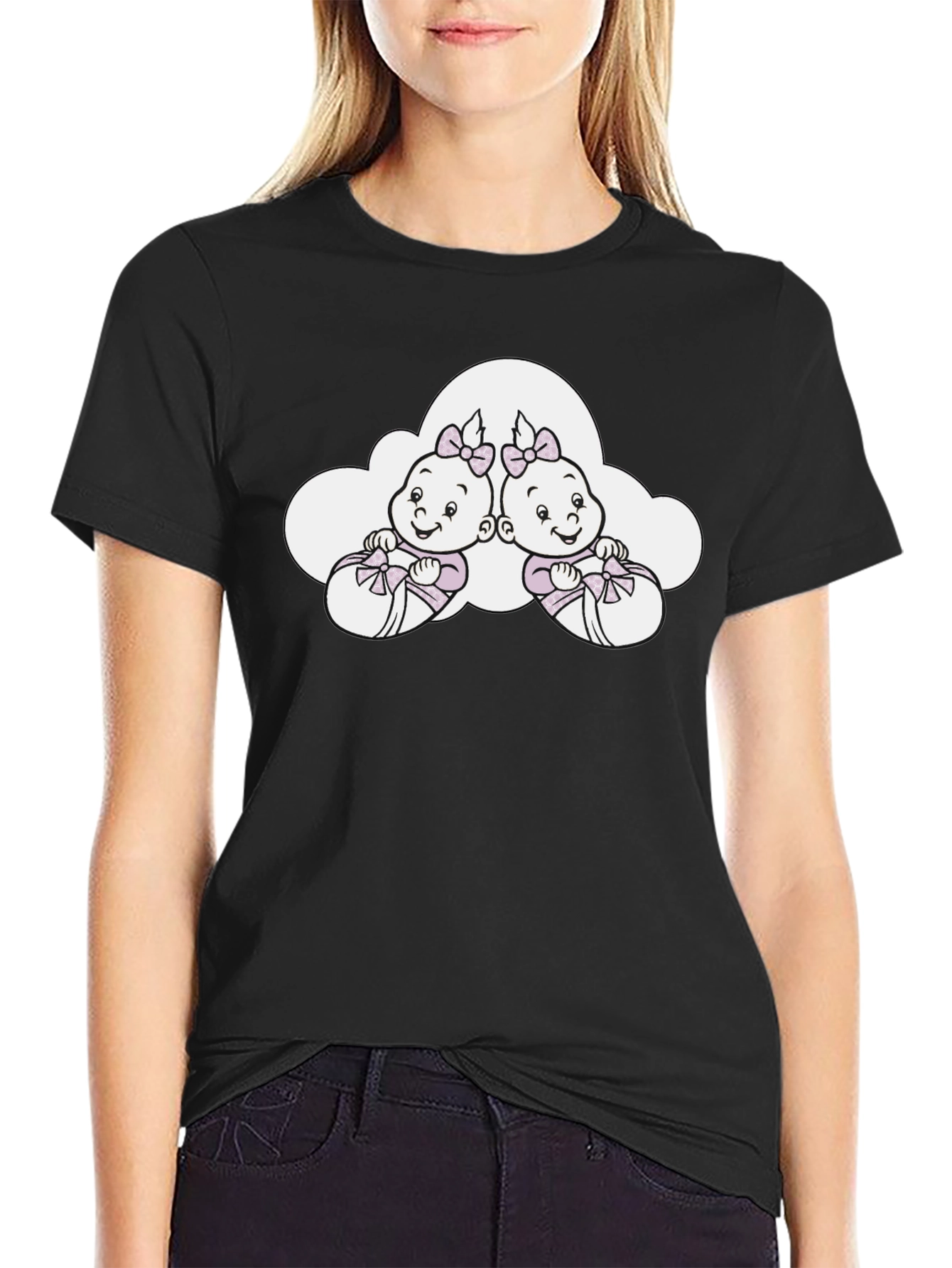 Twin Baby Cartoon T-Shirt