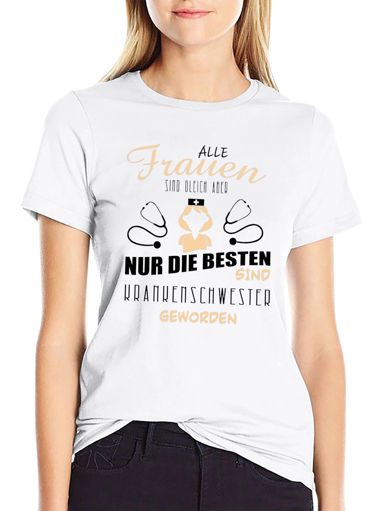Nurse T-Shirt - German Text Graphic Tee