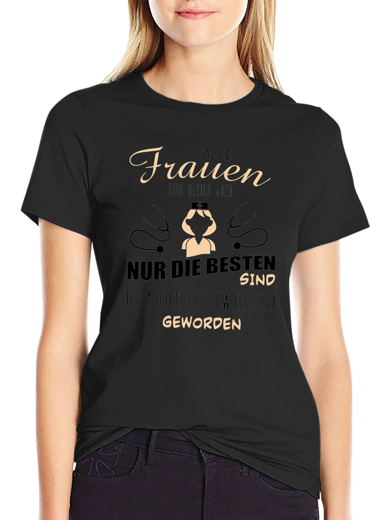 Nurse T-Shirt - German Text Graphic Tee