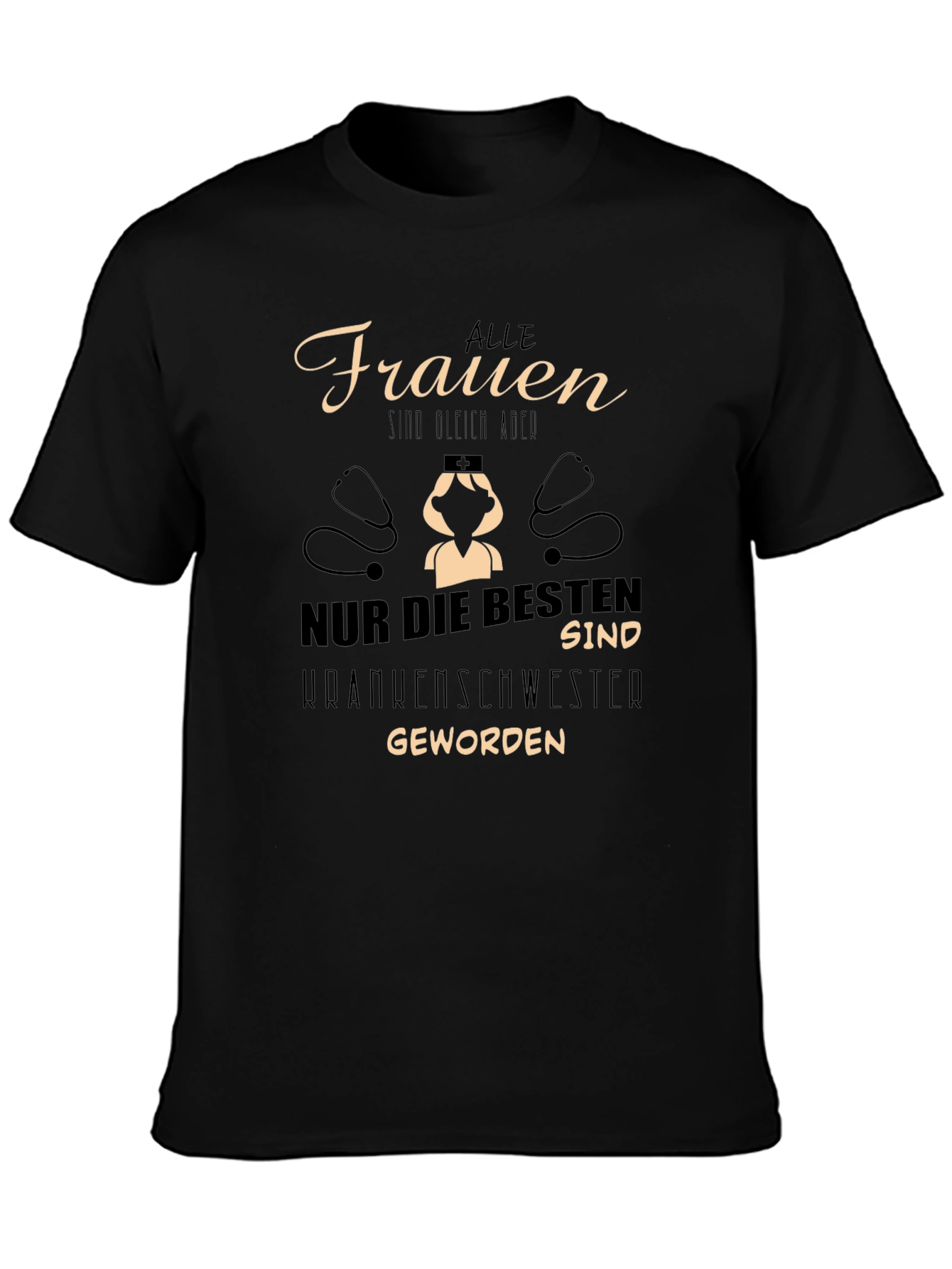 Nurse T-Shirt - German Text Graphic Tee