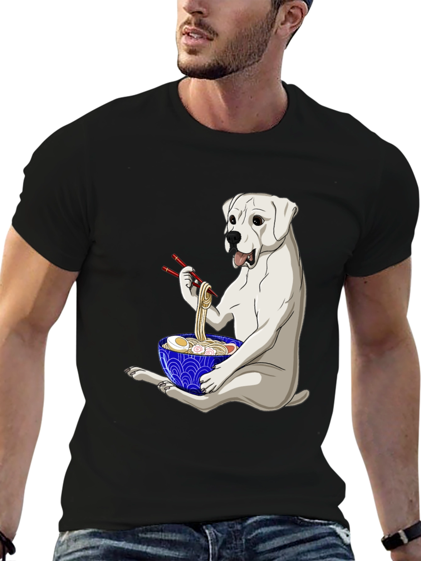 Dog Eating Ramen T-Shirt
