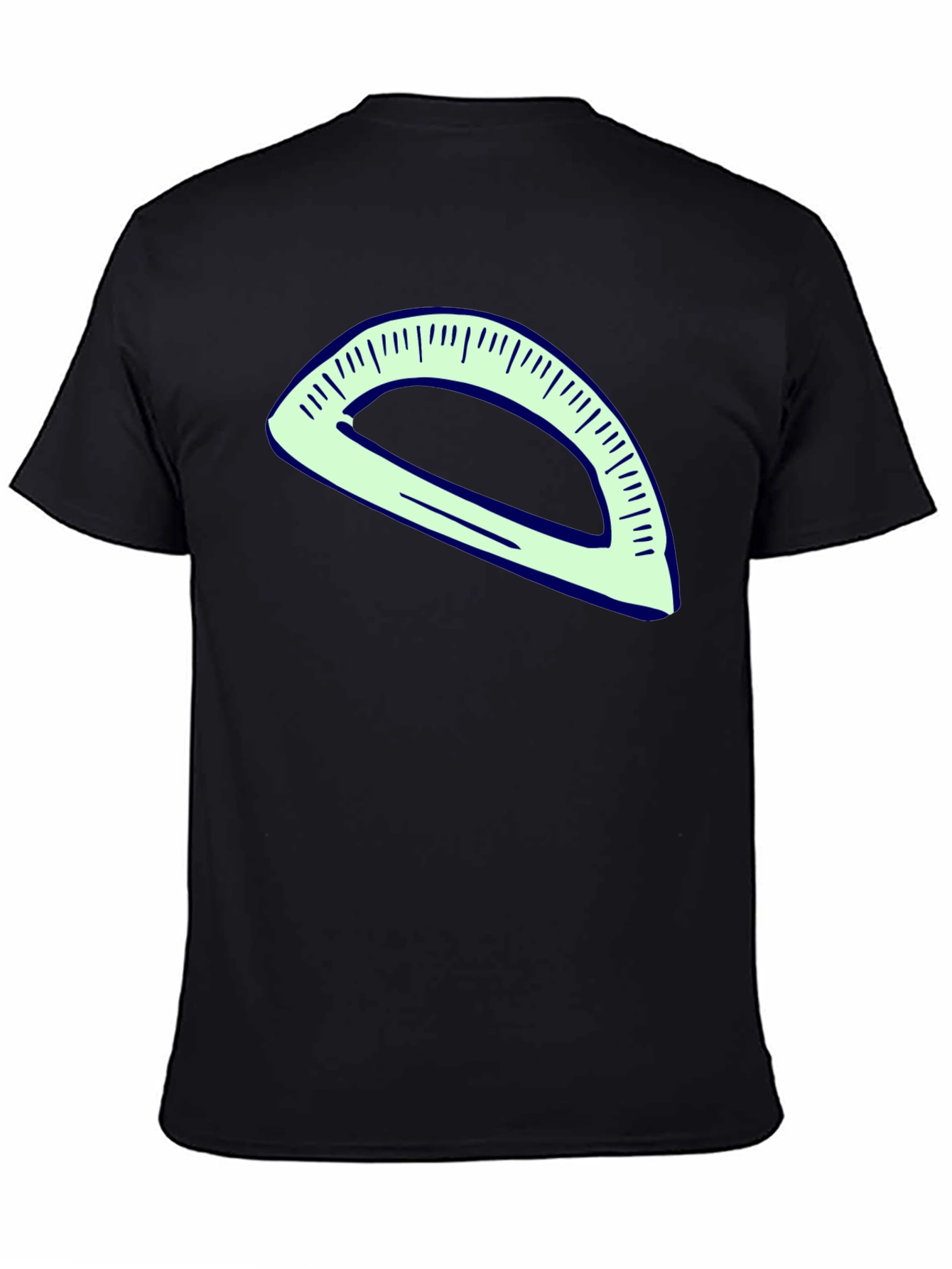 Protractor Graphic Tee - Black Cotton Blend
