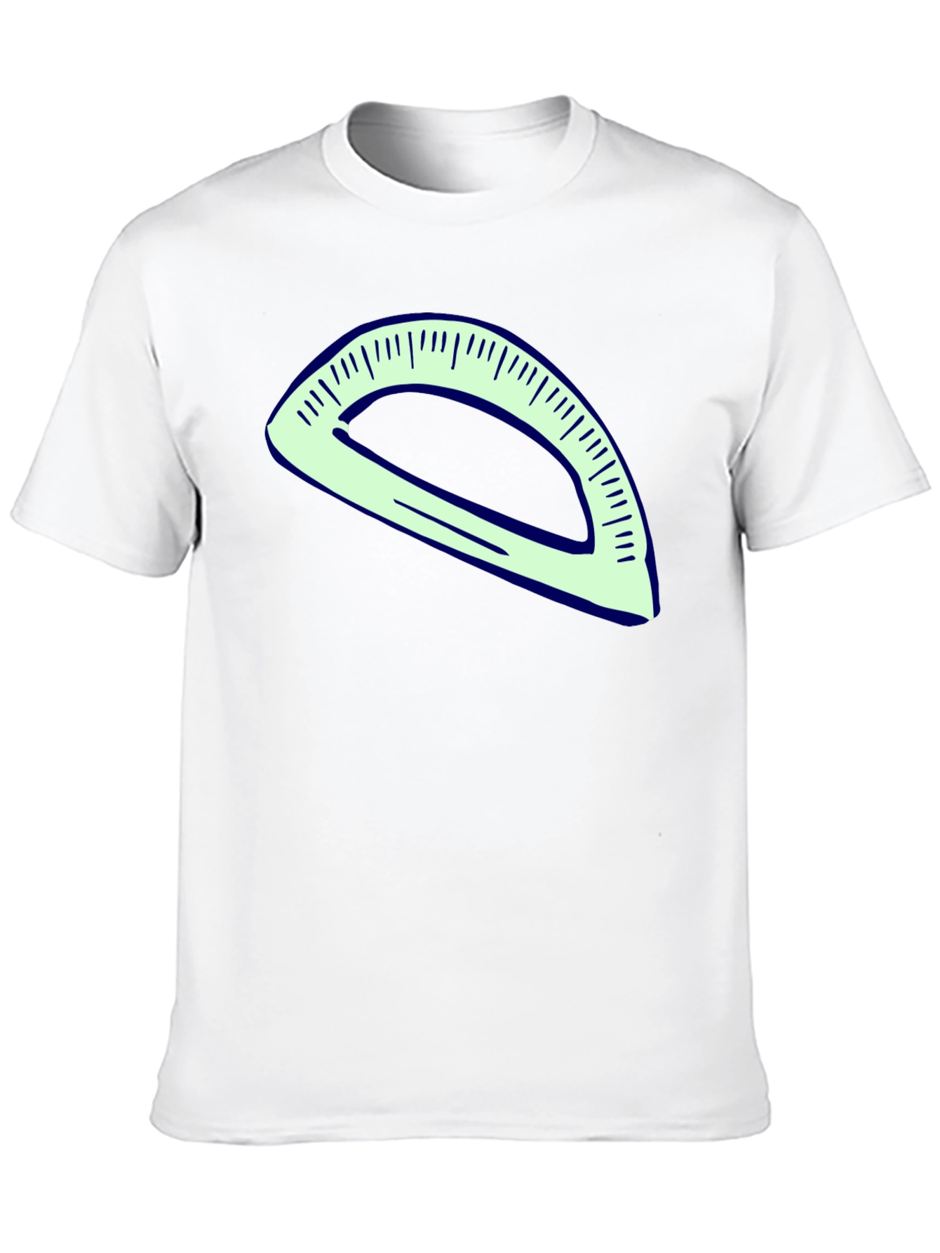 Protractor Graphic Tee - Black Cotton Blend