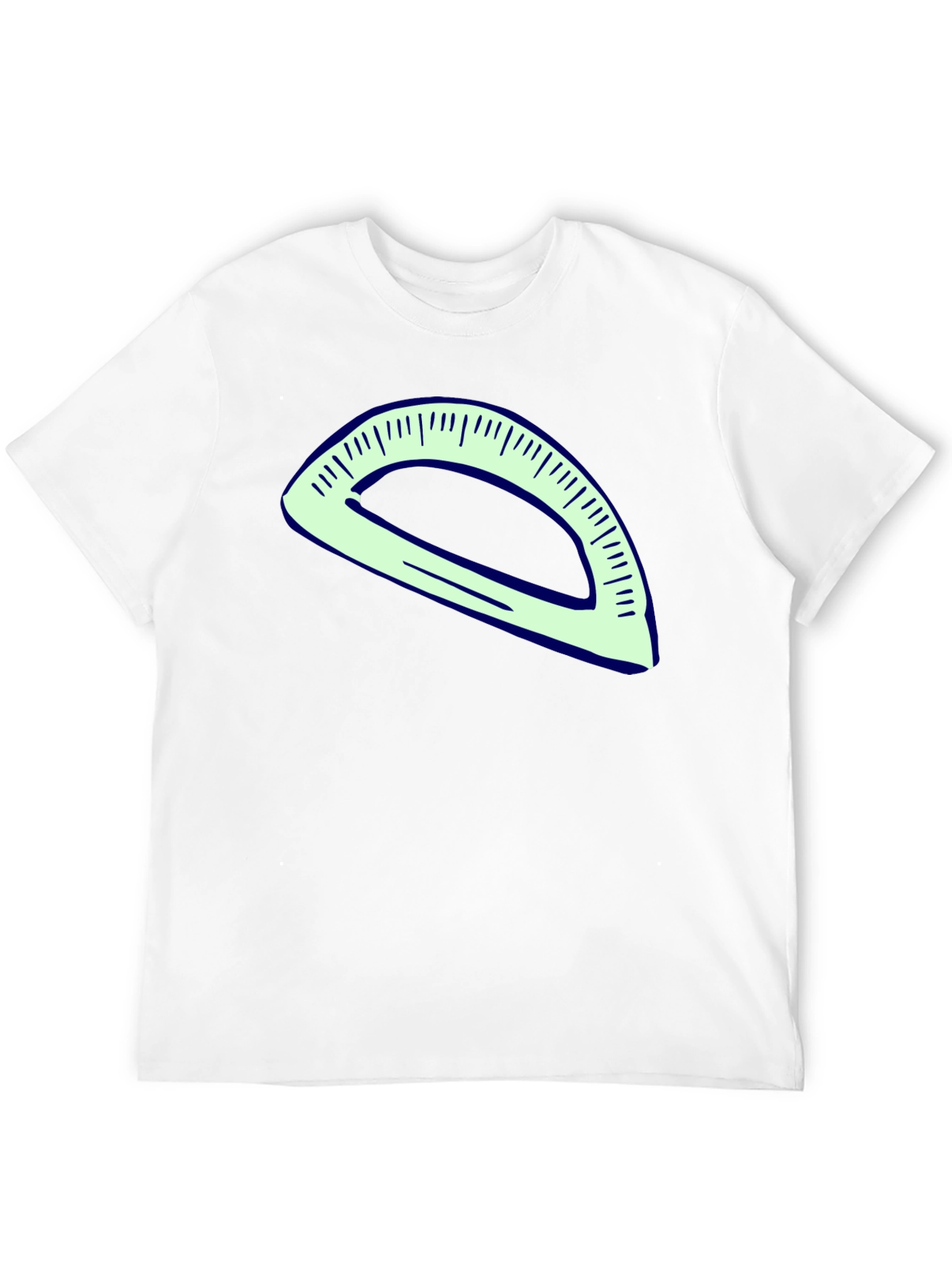Protractor Graphic Tee - Black Cotton Blend