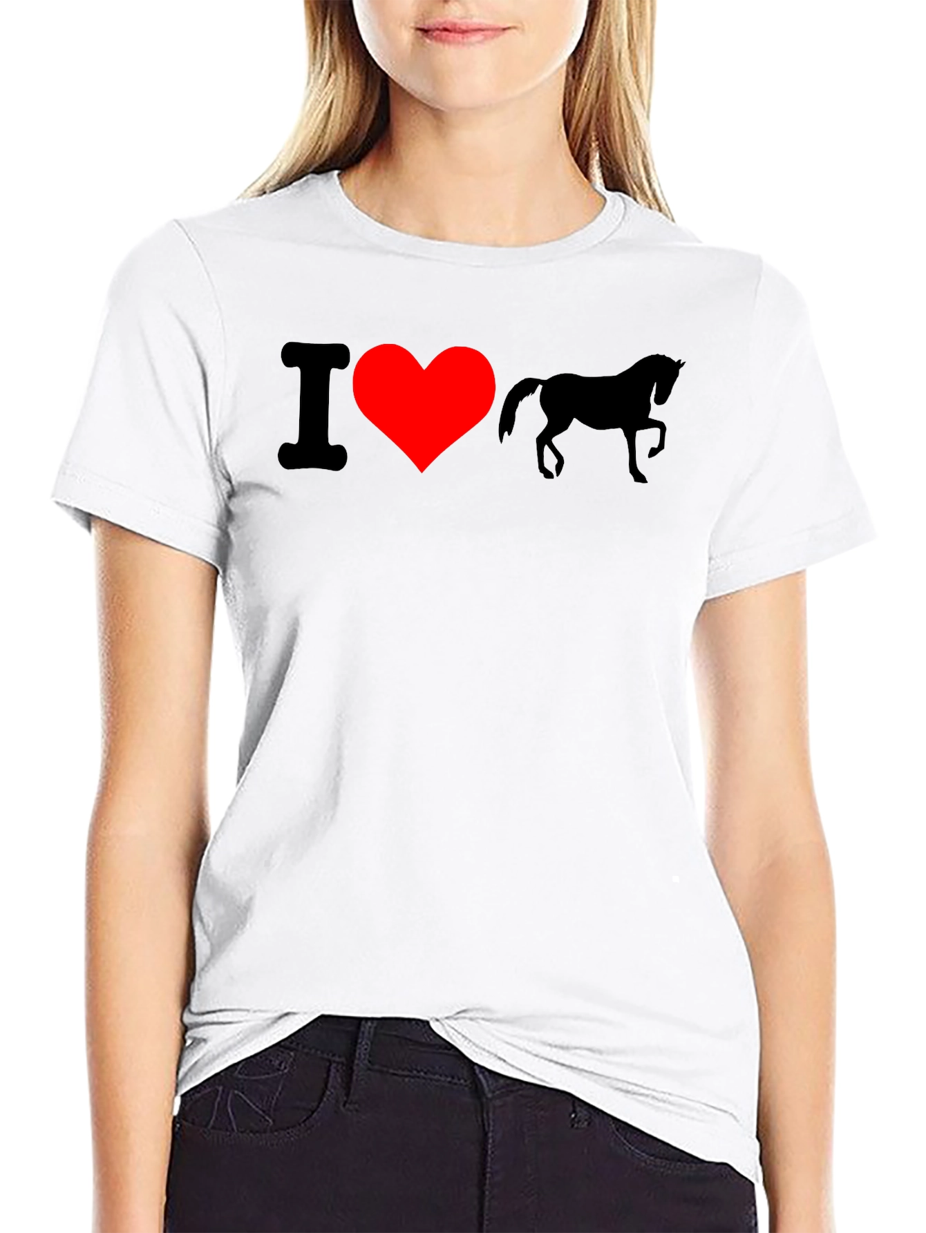 I Heart Unicorn Black T-Shirt