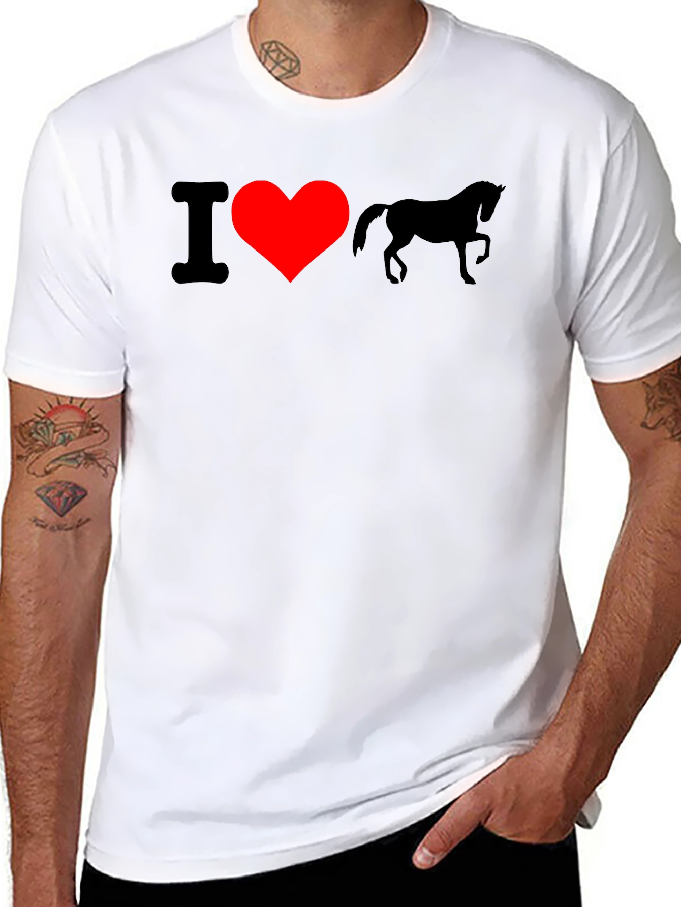I Heart Unicorn Black T-Shirt
