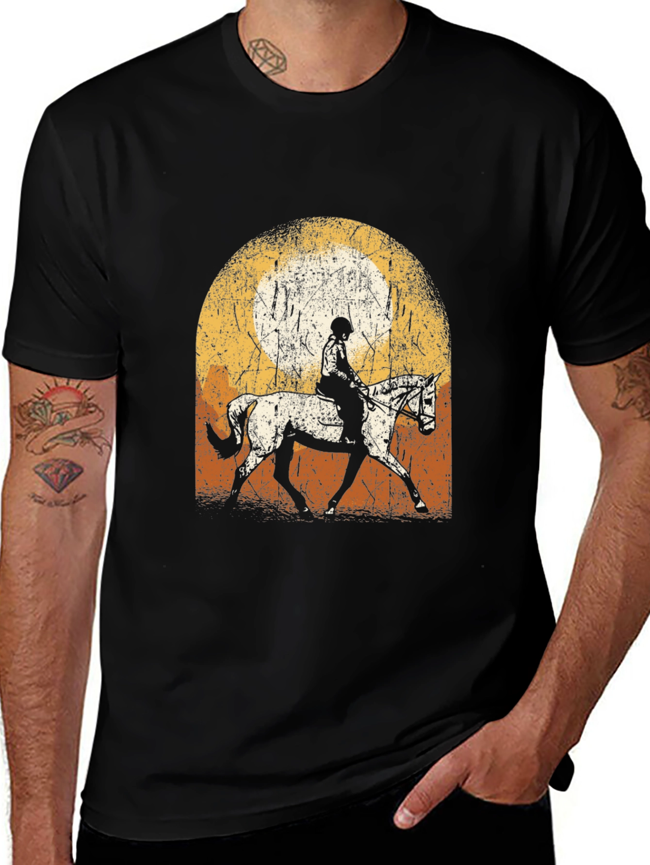 Retro Horse Rider T-Shirt Equestrian Style
