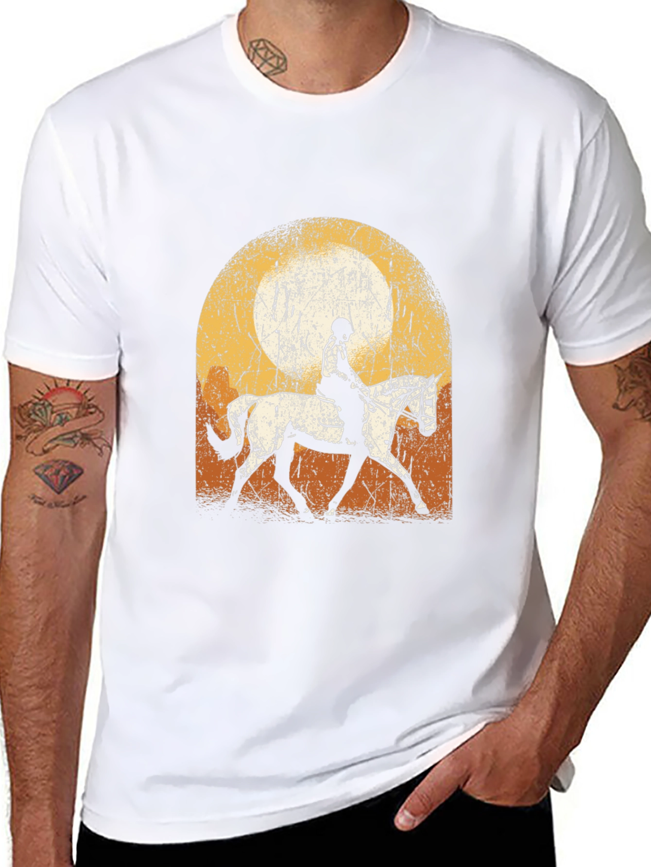 Retro Horse Rider T-Shirt Equestrian Style