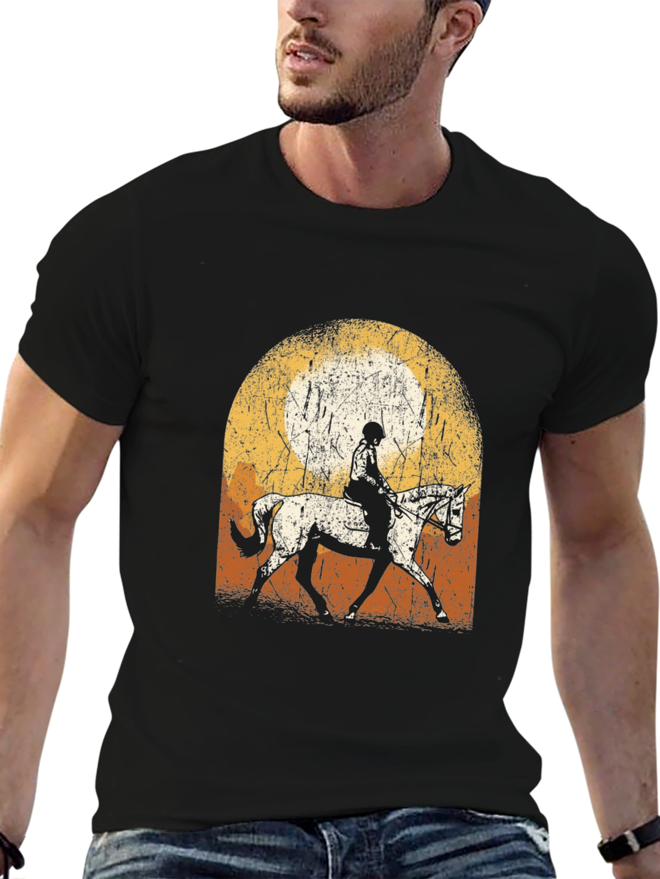 Retro Horse Rider T-Shirt Equestrian Style