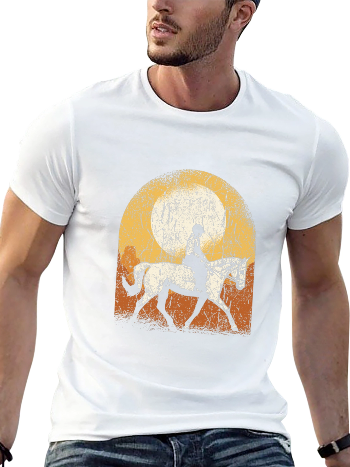 Retro Horse Rider T-Shirt Equestrian Style