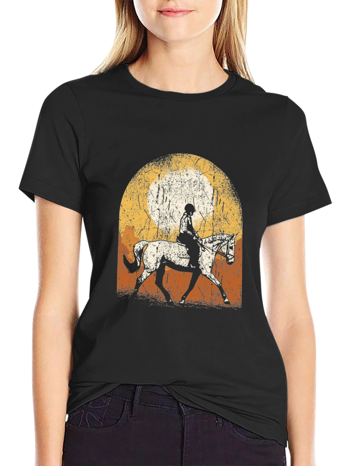 Retro Horse Rider T-Shirt Equestrian Style