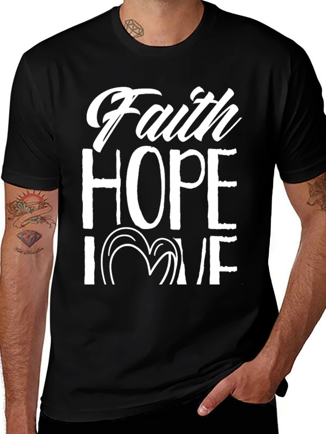 Faith Hope Love T-Shirt - Christian Inspired Tee