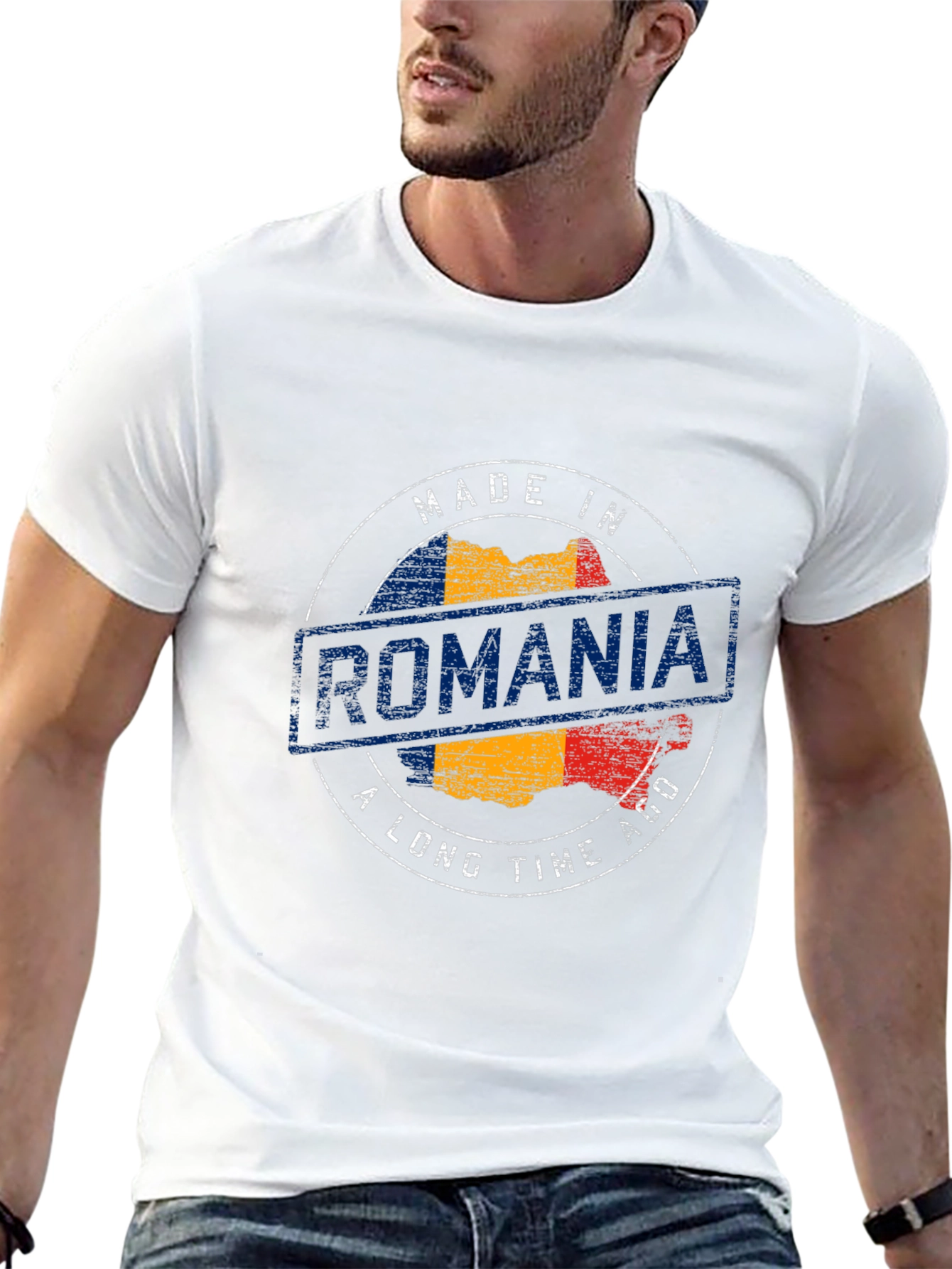 Made in Romania T-Shirt Romanian Flag Tee