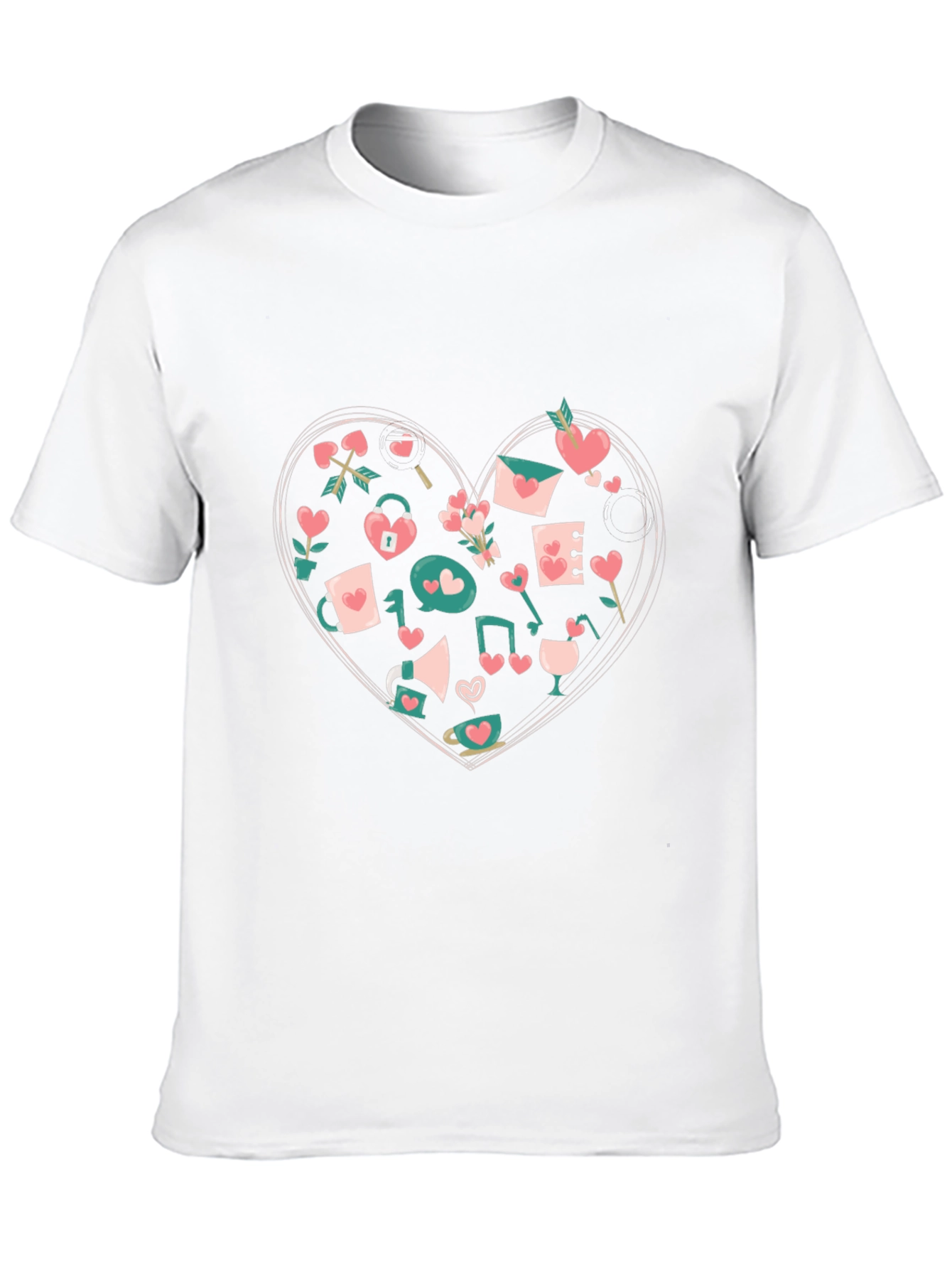 Heart Valentines Graphic T-Shirt