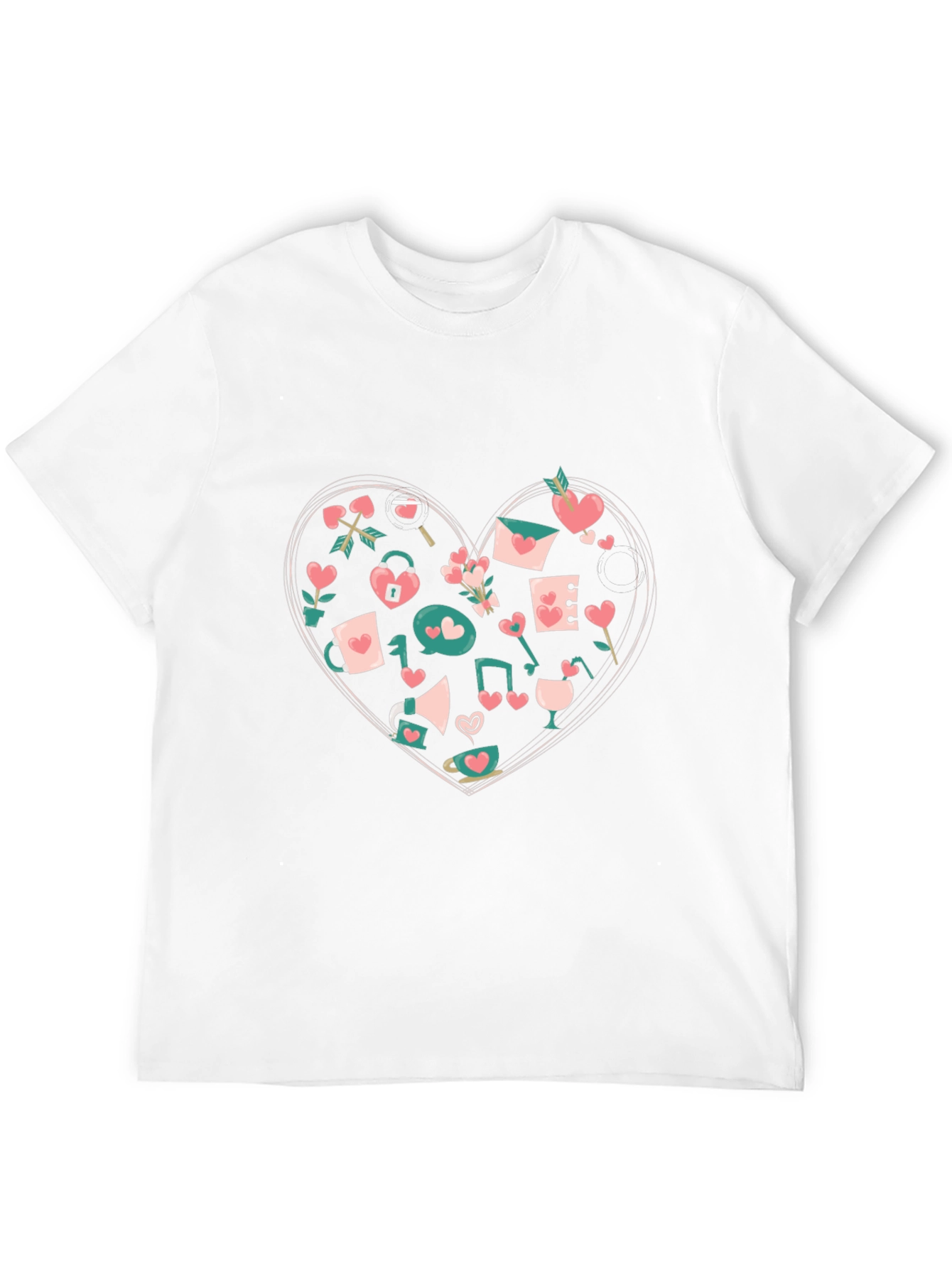 Heart Valentines Graphic T-Shirt