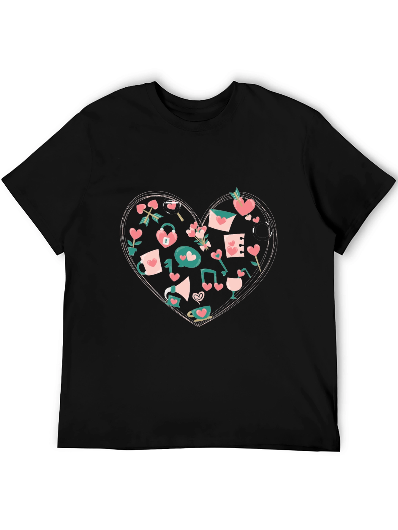 Heart Valentines Graphic T-Shirt
