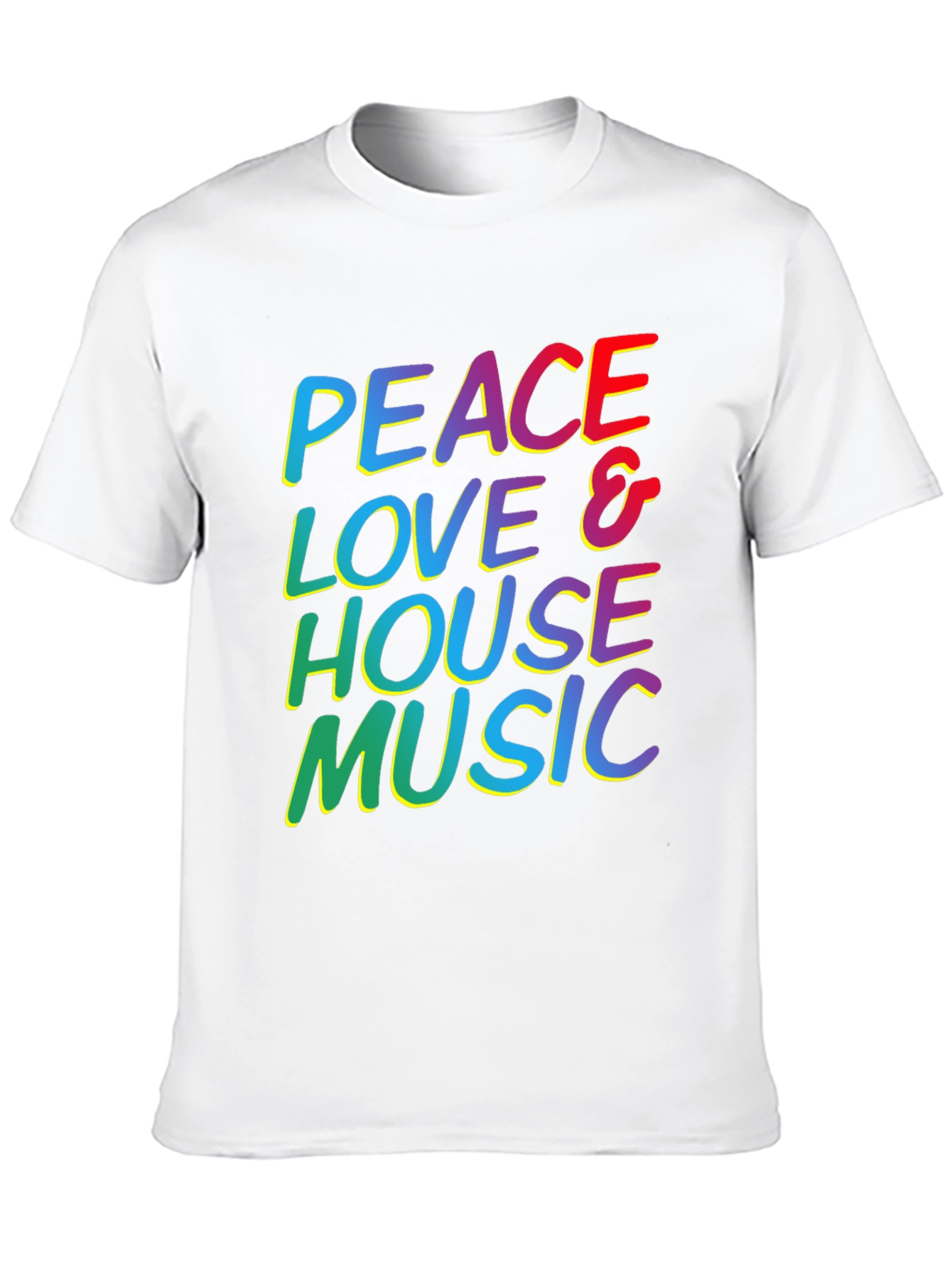 Peace Love & House Music T-Shirt - Retro Design