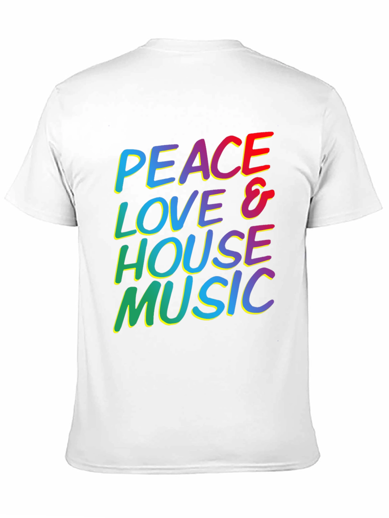 Peace Love & House Music T-Shirt - Retro Design