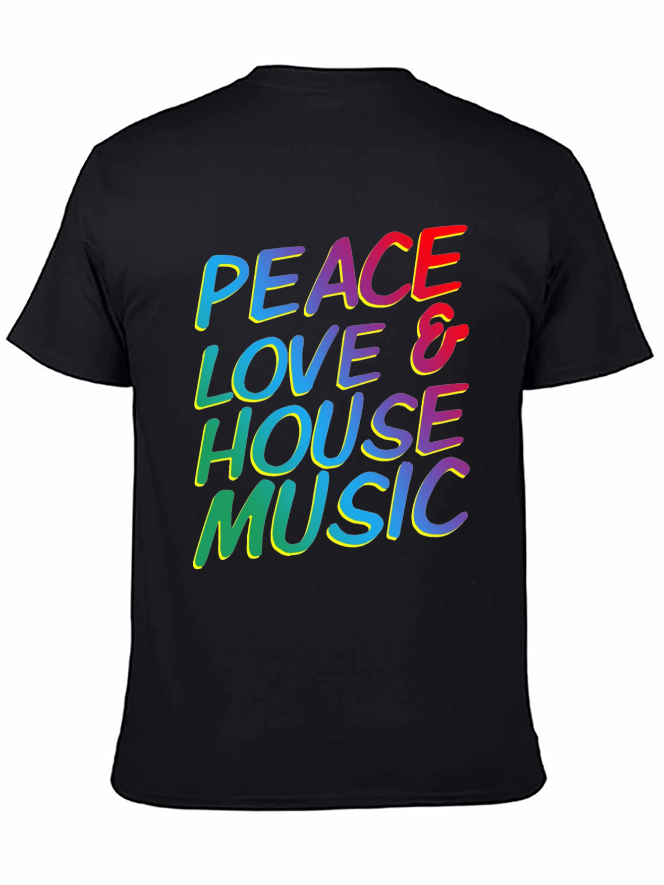 Peace Love & House Music T-Shirt - Retro Design