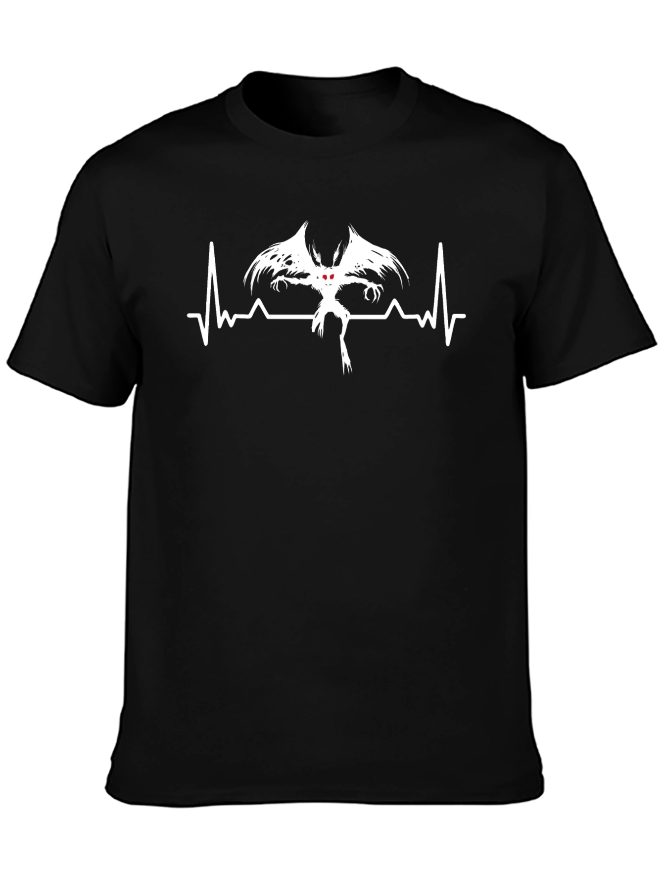 Mothman Heartbeat Graphic Tee - Black