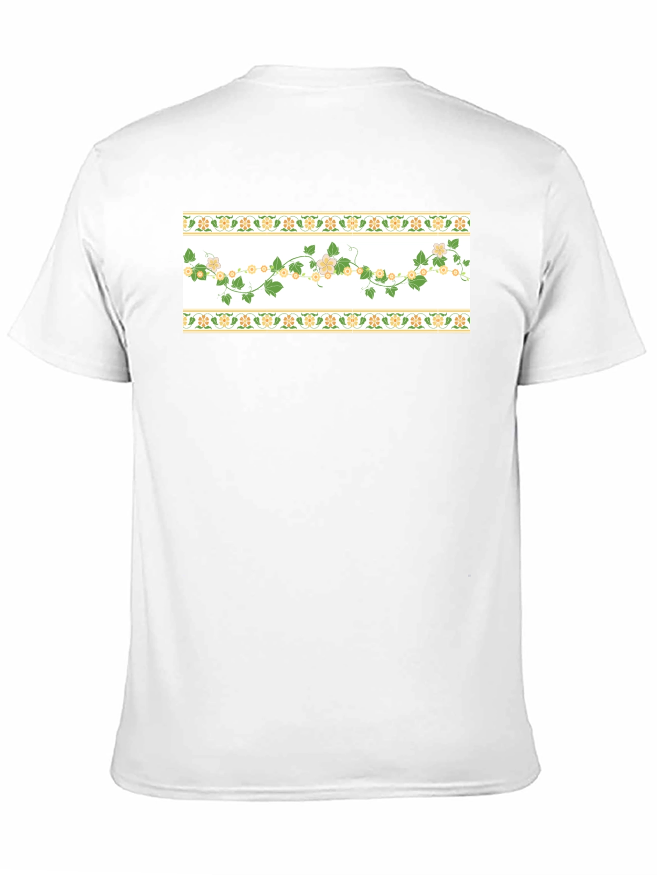 Floral Vine T-Shirt - Stylish Black Tee