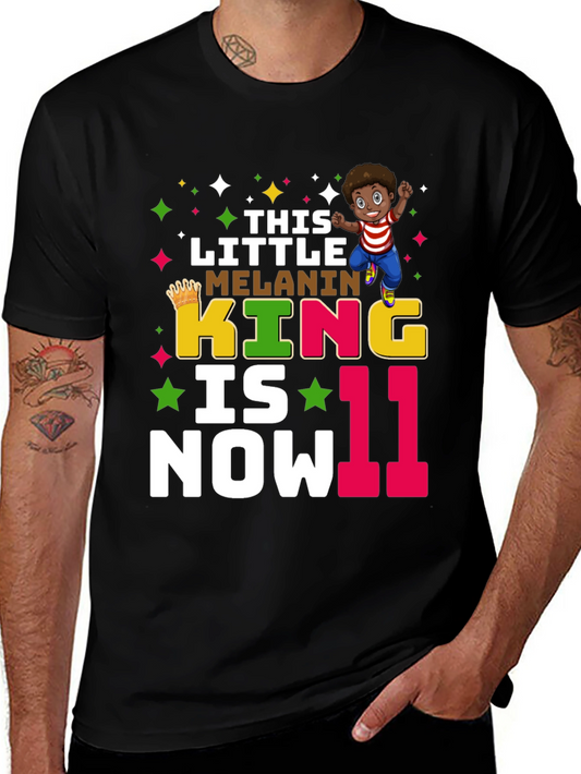 Melanin King 11th Birthday T-Shirt