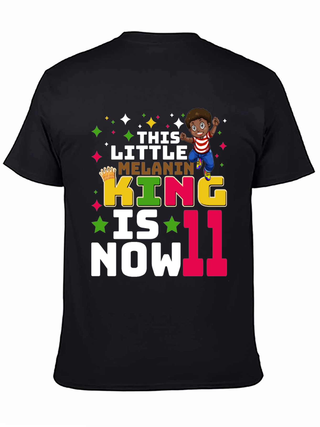 Melanin King 11th Birthday T-Shirt