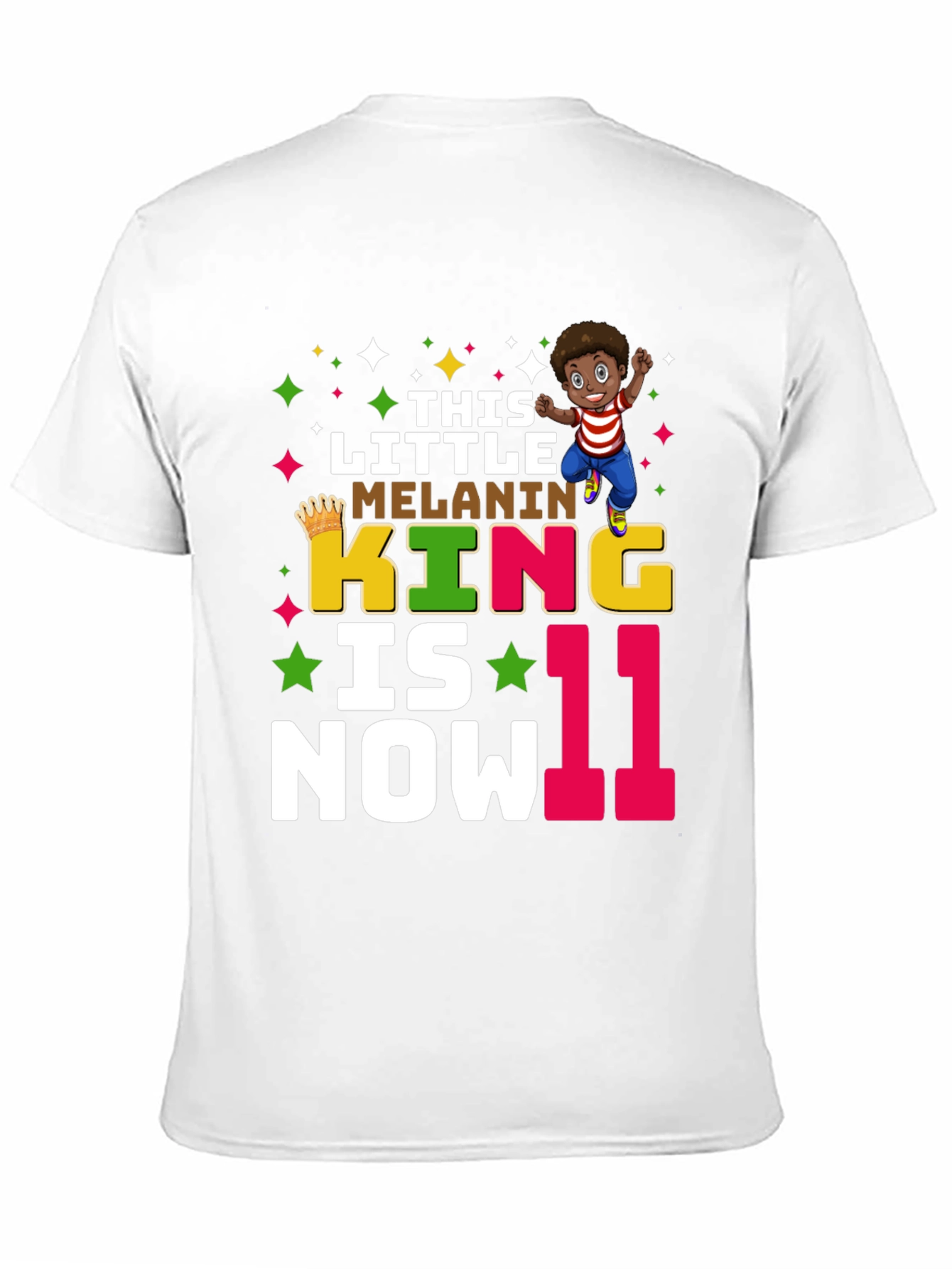 Melanin King 11th Birthday T-Shirt