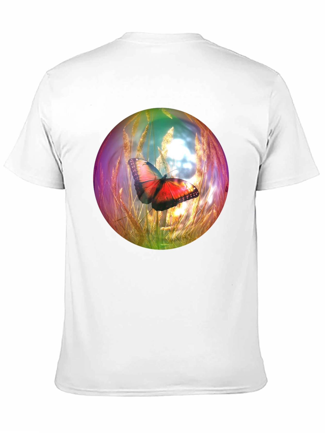Butterfly Orb Graphic T-Shirt - Unique Design