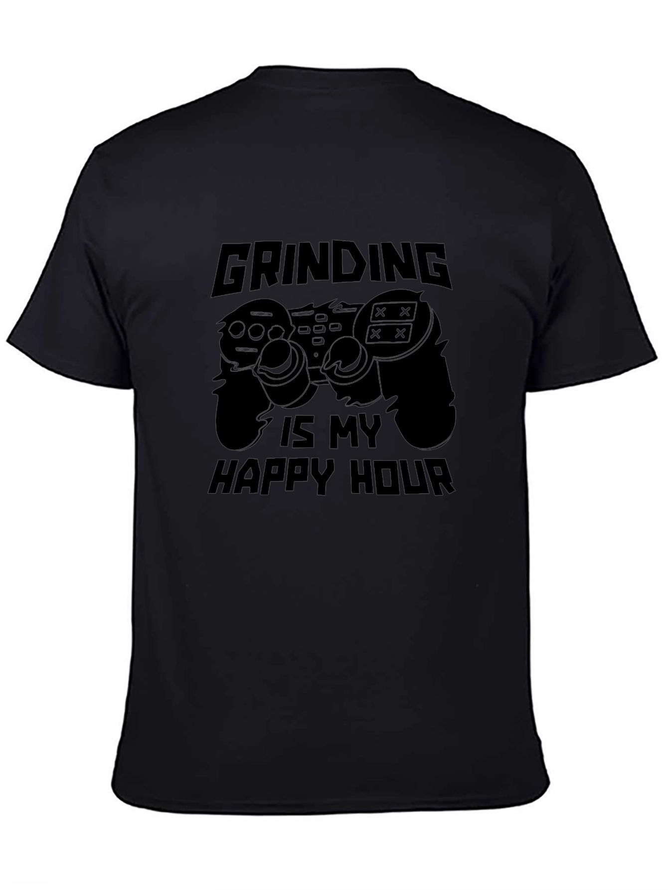 Gamer Grinding Happy Hour Black T-Shirt