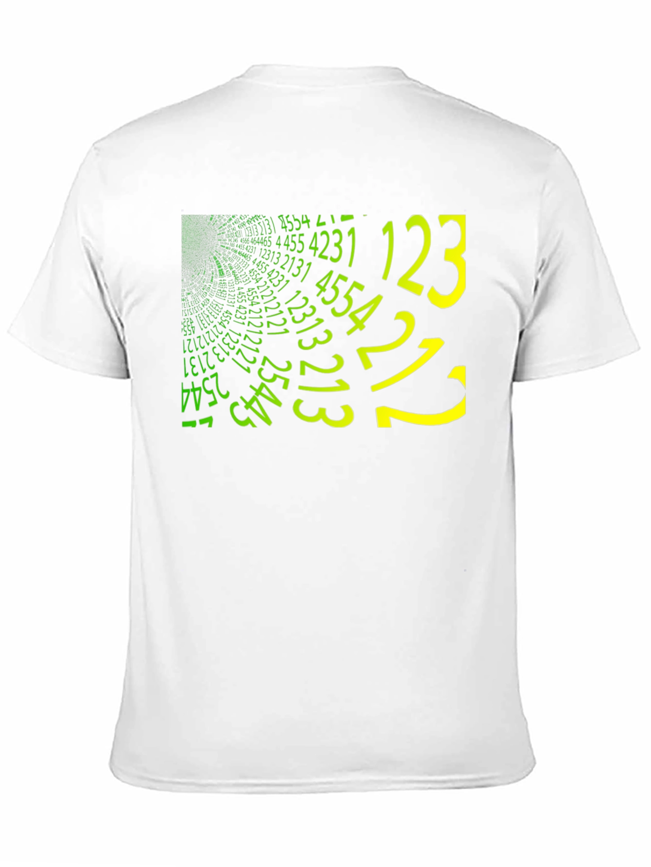 Matrix Style Number Print Crew Neck T-Shirt