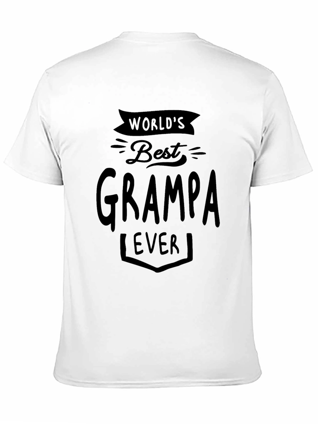 Worlds Best Grampa Ever Black T-Shirt