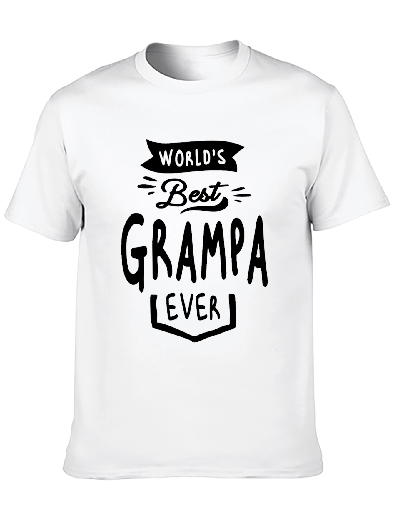 Worlds Best Grampa Ever Black T-Shirt
